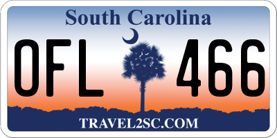 SC license plate OFL466