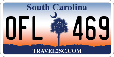 SC license plate OFL469