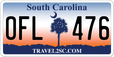 SC license plate OFL476