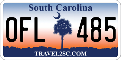SC license plate OFL485