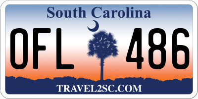 SC license plate OFL486