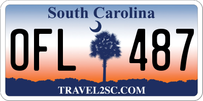 SC license plate OFL487