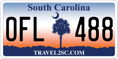 SC license plate OFL488