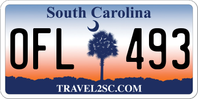 SC license plate OFL493