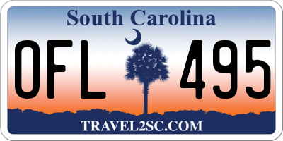 SC license plate OFL495