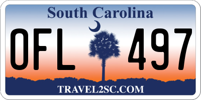 SC license plate OFL497