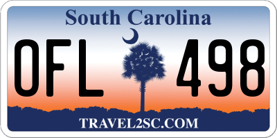 SC license plate OFL498