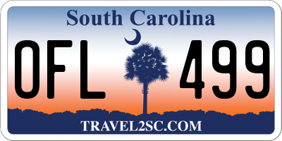 SC license plate OFL499