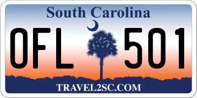 SC license plate OFL501