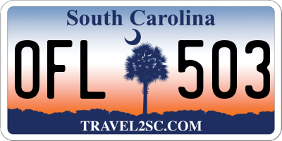 SC license plate OFL503