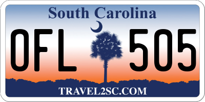 SC license plate OFL505