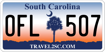 SC license plate OFL507