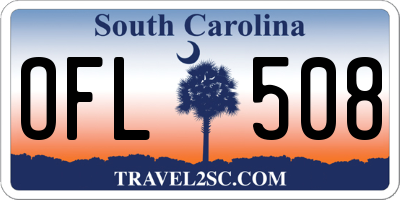 SC license plate OFL508