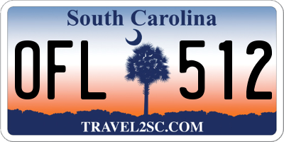 SC license plate OFL512