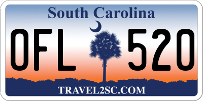SC license plate OFL520