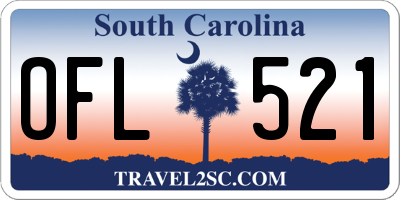 SC license plate OFL521
