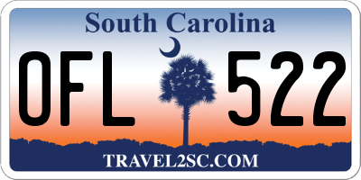 SC license plate OFL522