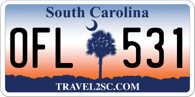 SC license plate OFL531