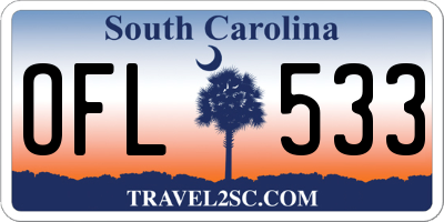 SC license plate OFL533