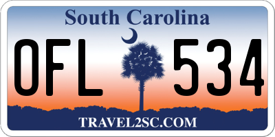 SC license plate OFL534