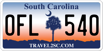 SC license plate OFL540