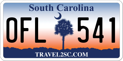 SC license plate OFL541