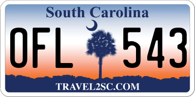 SC license plate OFL543