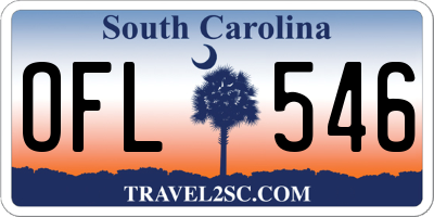 SC license plate OFL546