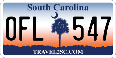 SC license plate OFL547
