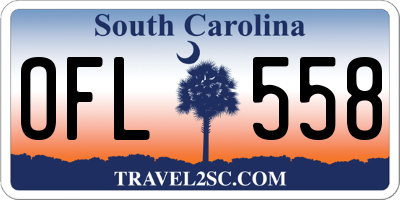 SC license plate OFL558