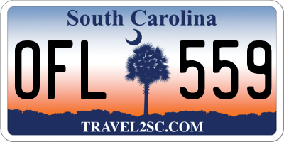 SC license plate OFL559