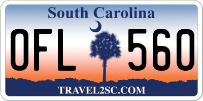 SC license plate OFL560