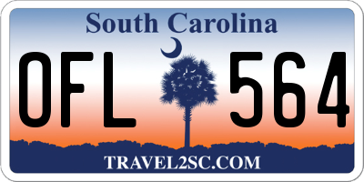 SC license plate OFL564