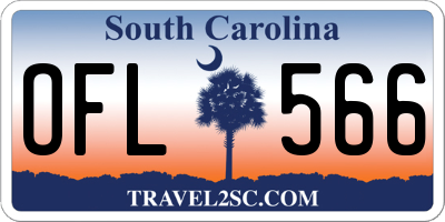 SC license plate OFL566
