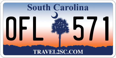 SC license plate OFL571