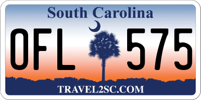 SC license plate OFL575