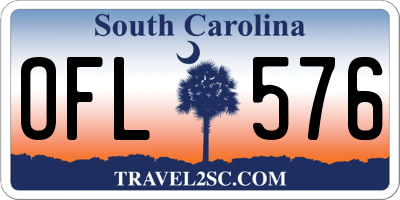 SC license plate OFL576