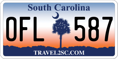 SC license plate OFL587
