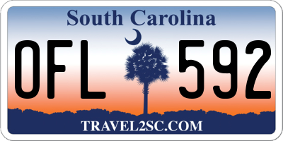SC license plate OFL592