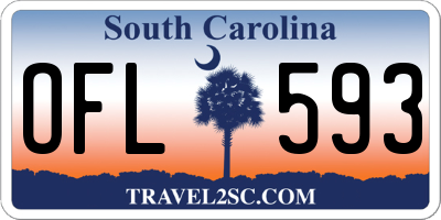SC license plate OFL593