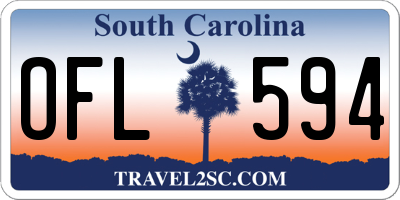 SC license plate OFL594
