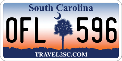 SC license plate OFL596
