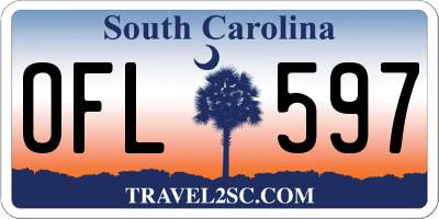 SC license plate OFL597