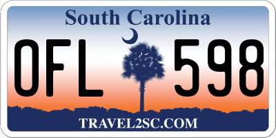 SC license plate OFL598