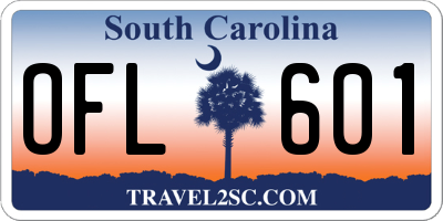 SC license plate OFL601