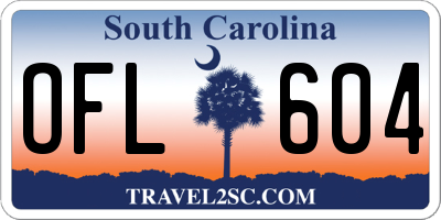 SC license plate OFL604