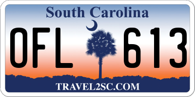 SC license plate OFL613