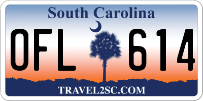 SC license plate OFL614