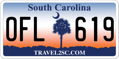 SC license plate OFL619