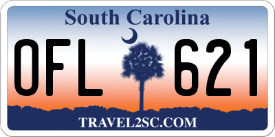 SC license plate OFL621